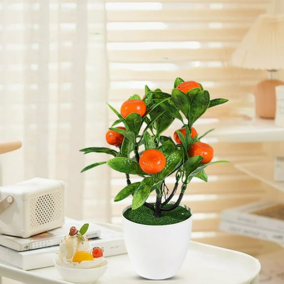 Pachycarpus Fortunei Bonsai Large Fruit, Artificial Bonsai Tree Home Setting Christmas, Living Room Decor Coffee Table Centerpiece, Photography Props Wine Cabinet Decoration for Holiday Akmoler