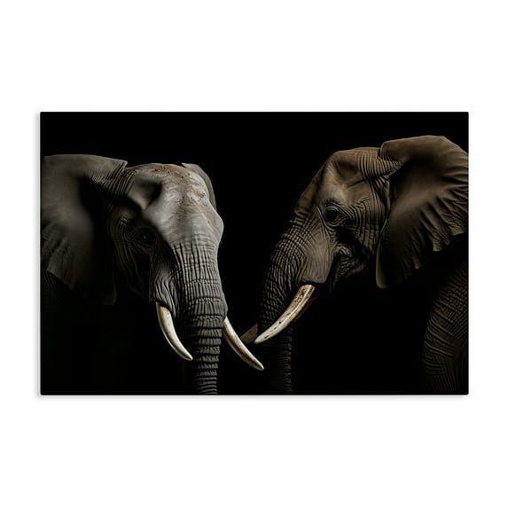Pachyderm Elephant Pair Canvas Wall Art, design by Decent Exposures