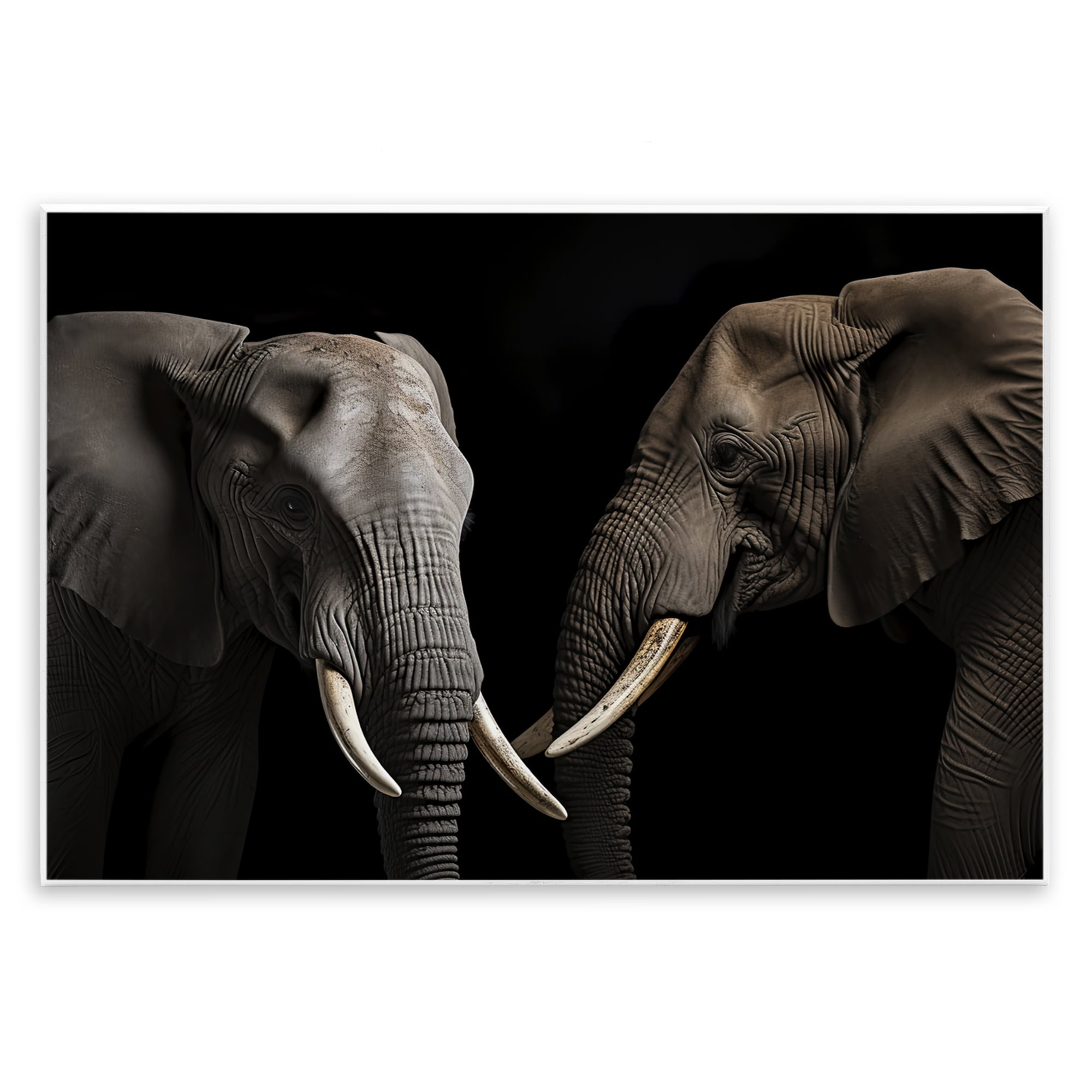 Pachyderm Elephant Pair Wall Plaque Art, design by Decent Exposures