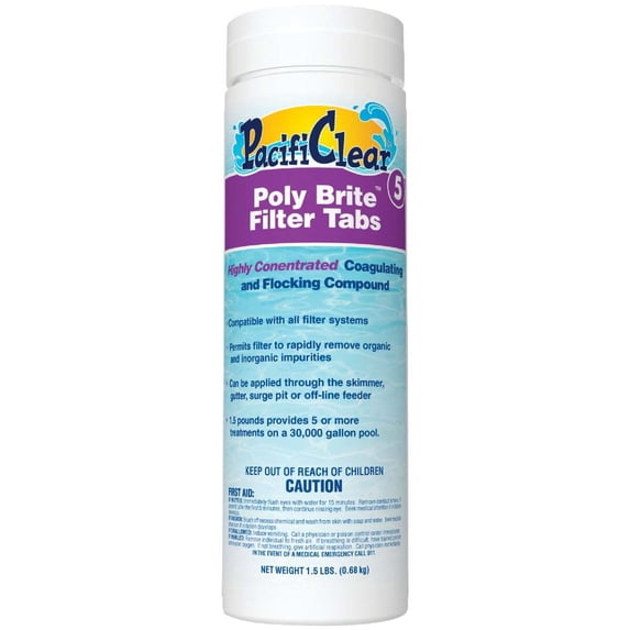 PacifiClear Poly Brite 1.5 Lb. Filter Clarifier Tablet F033002018PC