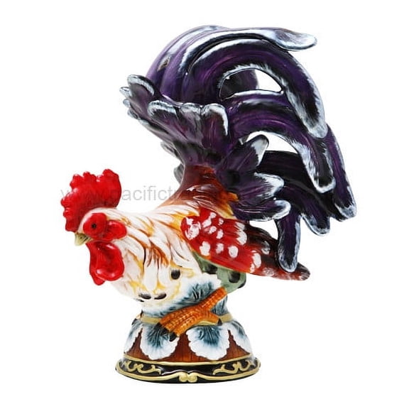 Pacific 9.5" Ceramic Rooster Perching Home Accent Decor, Small