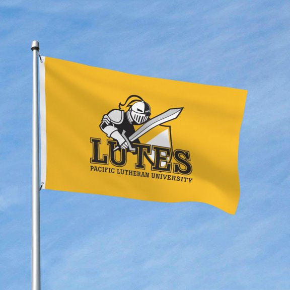 Pacific A Lutheran University Logo 3x5 Ft Flag Double Sided Indoor Outdoor Double Stitched Polyester Flag With 2 Grommets-Both Side Can Be Read