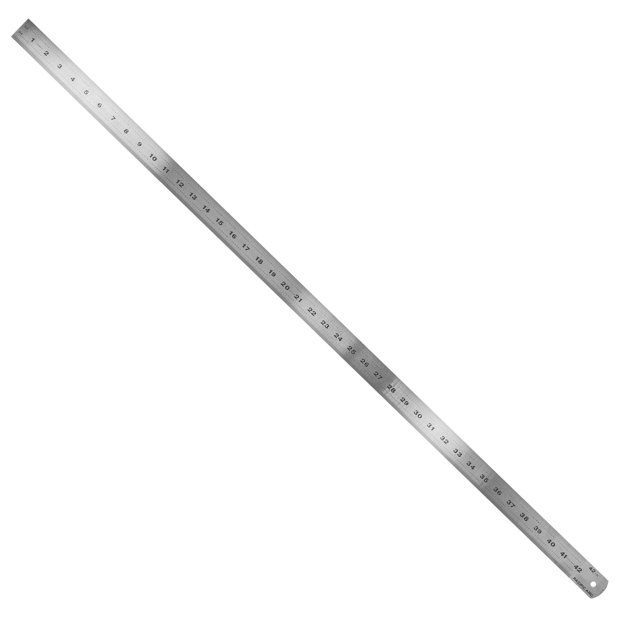 Pacific Ar, Stainless Steel Ruler Inch and Metric, with Inch (8th, 16th ...