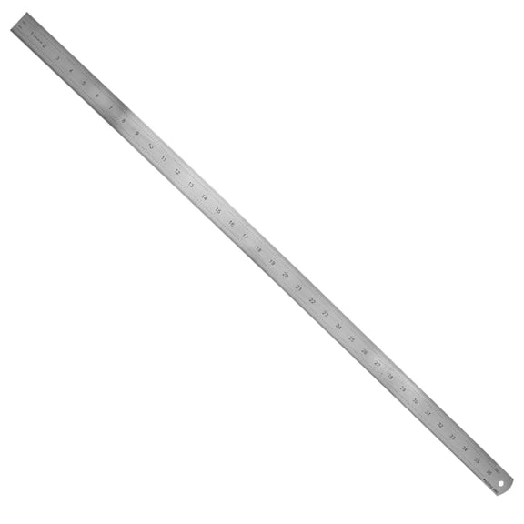 Pacific Ar, Stainless Steel Ruler Inch and Metric, with Inch (8th, 16th, 32nd), Metric (mm)
