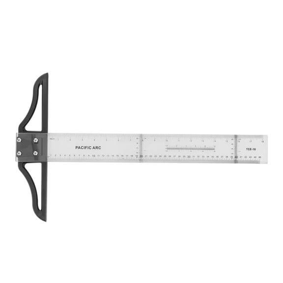 Pacific Arc 18" Clear Graduated Acrylic T-Square With Detachable Head