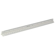 Pacific Arc, Architect Plastic Scale Ruler, Divided by: 1/16th, 3/32, 1/8, 3/16, 1/4, 3/8, 1/2, 3/4, 1, 1-1/2, and 3 inch Scale Degrees. 12 inch