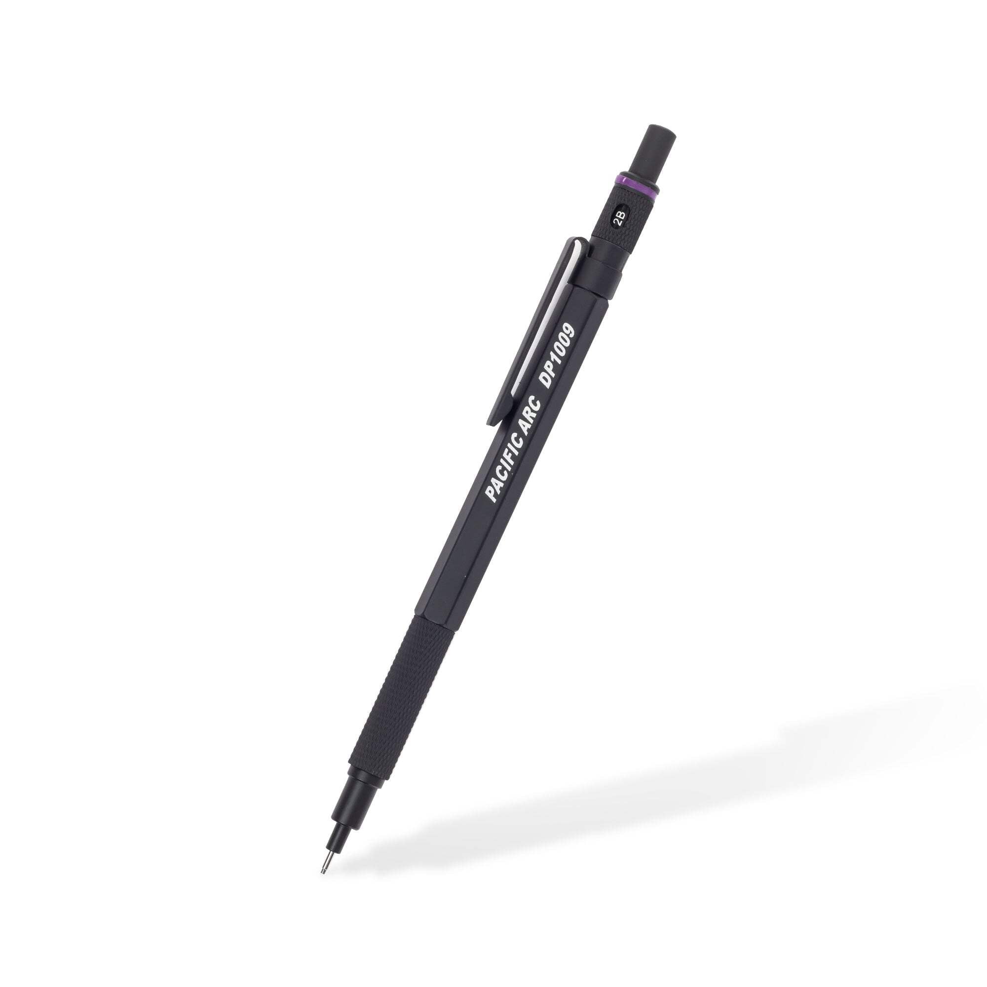 Pacific Arc - Chromograph Metal Mechanical Pencil .9 mm Silver Barrel Mechanical Pencil with Built In Adjustable Pencil Grade, Lead Pencil Holder for Drafting, Sketching, and Drawing