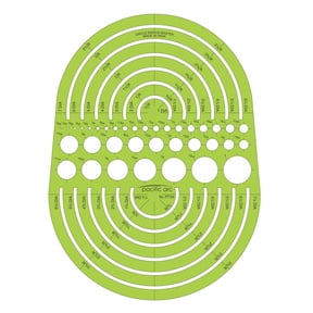 Pacific Arc - Circles Radius Master Template Guide - From 1/2 Inch to 3 3/4 Inch Radius and 36 Perfect Circles From 3/64 to 1 Inches