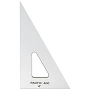 Pacific Arc Drafting Triangle, 4-inch, 30/60/90 Degrees, Clear Acrylic