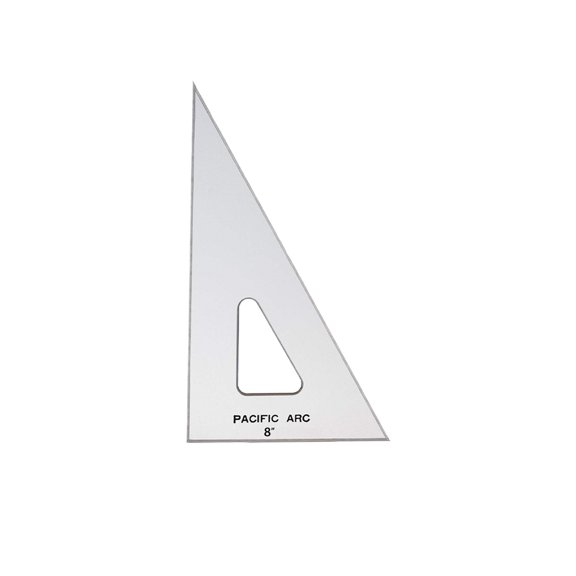 Pacific Arc Drafting Triangle, 8-inch, 30/60/90 Degrees, Topaz