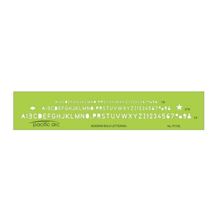 Pacific Arc - Modern Bold Lettering Template Guide - With 1/8 To 1/4 Inch Letters
