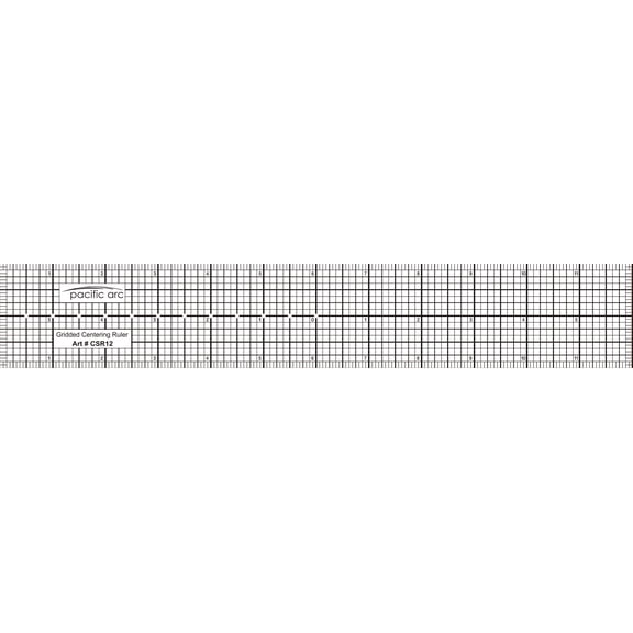 Pacific Arc Ruler Grid 8th's Center Finding-2"X12"