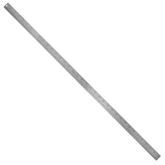 Pacific Arc Stainless Steel Ruler with Inch and Metric(mm), Non Skid Cork or Rubber Back