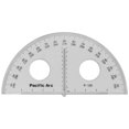 thumbnail image 1 of Pacific Arc's 180 degree Plastic Protractor Clear Ruler, 1 of 1