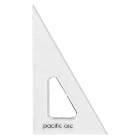 Pacific Arc's Scholastic Triangle - 4 inch - Clear - 30/60 Angle - Polystyrene - Plain Edge - Technical Drawing Tools, Drafting, Architect and Engineering.