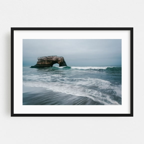 Pacific Arch - Santa Cruz California Photography Black Framed Wall Art Print 12 x 18 inches
