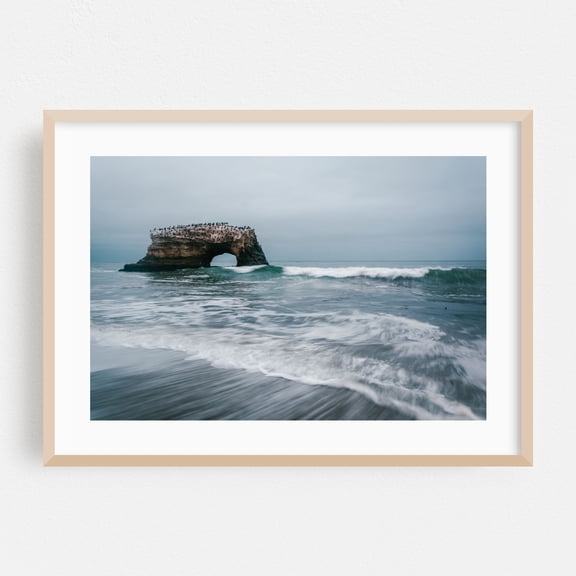 Pacific Arch - Santa Cruz California Photography Oak Framed Wall Art Print 12 x 18 inches