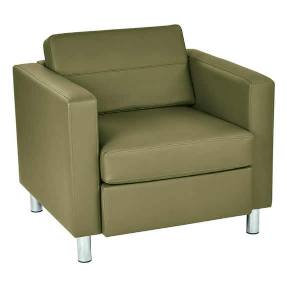 Pacific Armchair In Dillon Sage Green Vinyl Fabric