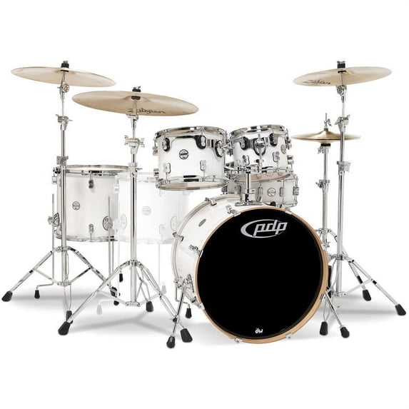 Pacific Baby CM5 Concept Maple 5-Piece Drum Set, Pearlescent White, 5 Pieces