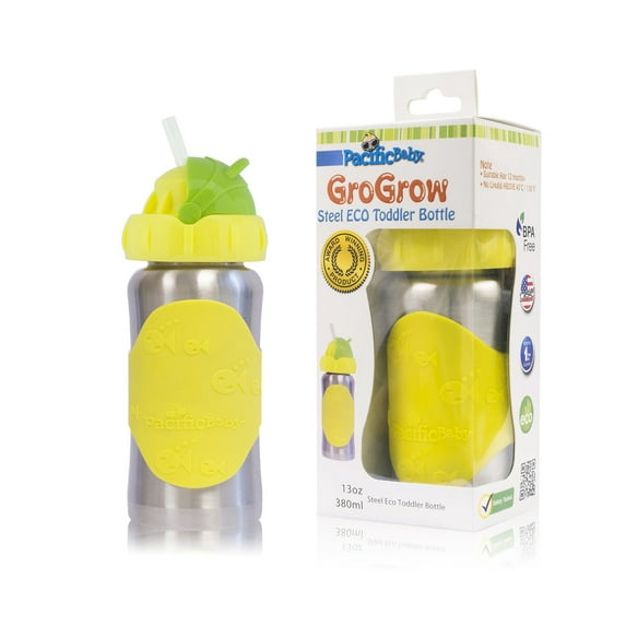 Pacific Baby GroGrow 13-oz Steel Eco Toddler Bottle