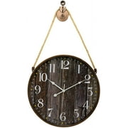 Pacific Bay Montpellier 18" Brown Wall Analog Clock with Rope