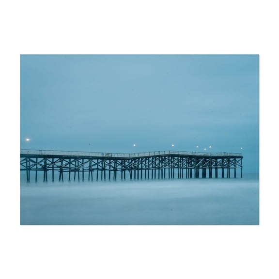 Pacific Beach Blues - San Diego California Photography Ocean Boardwalk Minimalist Coast Beach Landscape Unframed Wall Art Print 4 x 6 inches