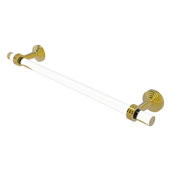 Pacific Beach Collection 18-in Towel Bar with Dotted Accents in Polished Brass