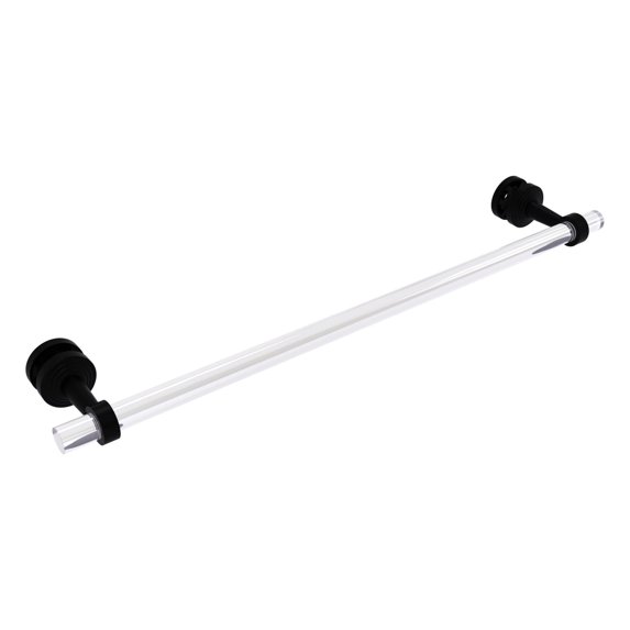 Pacific Beach Collection 24-in Shower Door Towel Bar in Matte Black