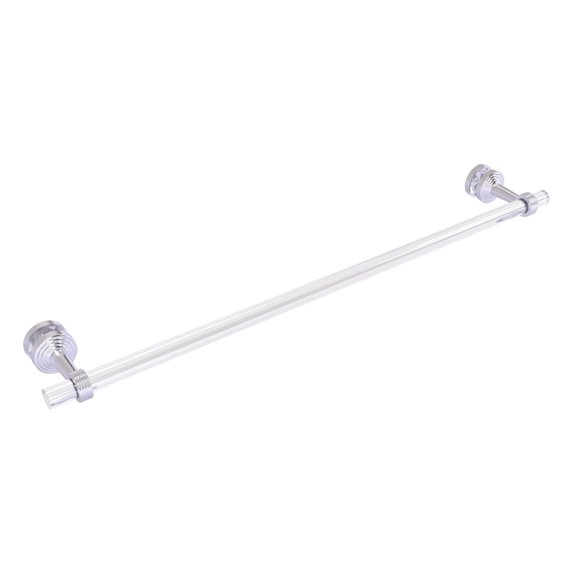 Pacific Beach Collection 30-in Shower Door Towel Bar with Groovy Accents in Satin Chrome