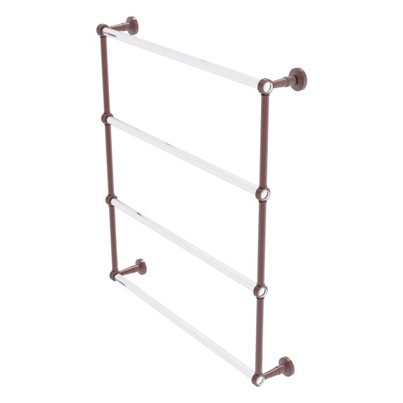 Pacific Beach Collection 4 Tier 30-in Ladder Towel Bar with Groovy Accents in Antique Copper