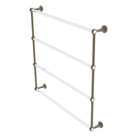 Pacific Beach Collection 4 Tier 36-in Ladder Towel Bar with Groovy Accents in Antique Brass
