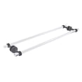 thumbnail image 1 of Pacific Beach Collection Back to Back Shower Door Towel Bar with Dotted Accents - Matte Gray / 30 Inch, 1 of 7