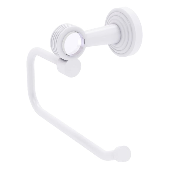 Pacific Beach Collection European Style Toilet Tissue Holder - Matte White / Grooved