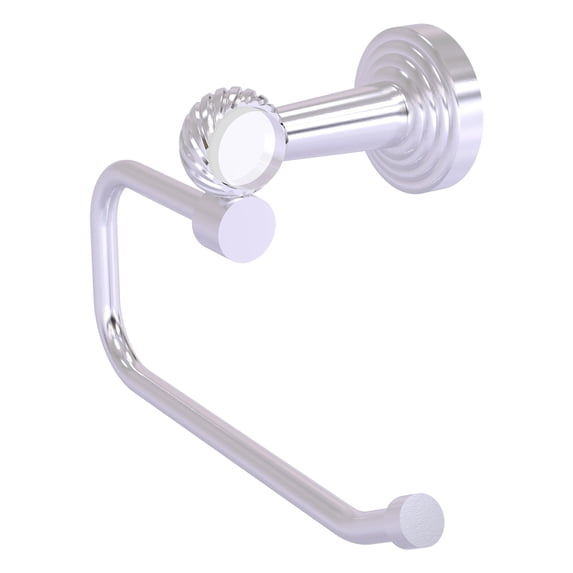Pacific Beach Collection European Style Toilet Tissue Holder - Satin Chrome / Twisted