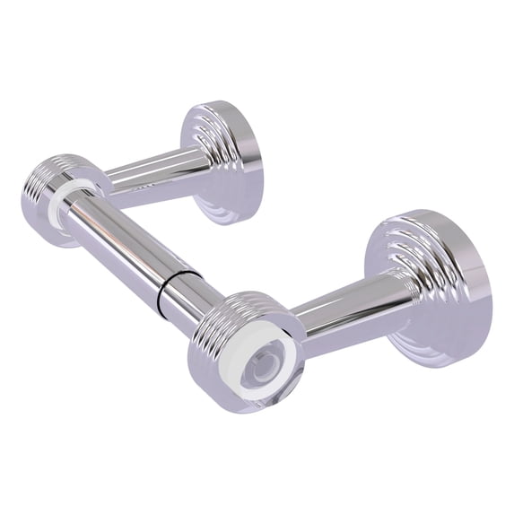 Pacific Beach Collection Two Post Toilet Tissue Holder - Polished Chrome / Grooved