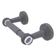 thumbnail image 1 of Pacific Beach Collection Two Post Toilet Tissue Holder with Twisted Accents in Matte Gray, 1 of 9