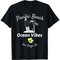 thumbnail image 1 of Pacific Beach San Diego Ocean Vibes T-Shirt Black Large, 1 of 4
