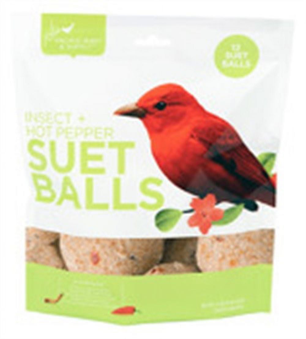 Pacific Bird & Supply Co Insect + Hot Pepper Suet Balls PB0100 (12