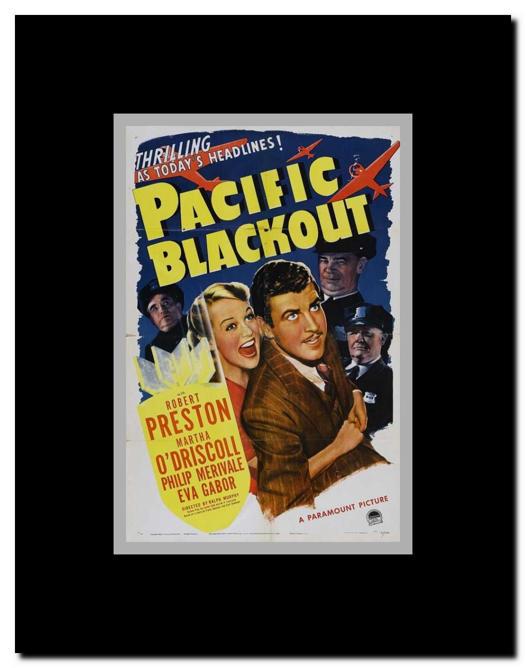 Pacific Blackout Framed Movie Poster