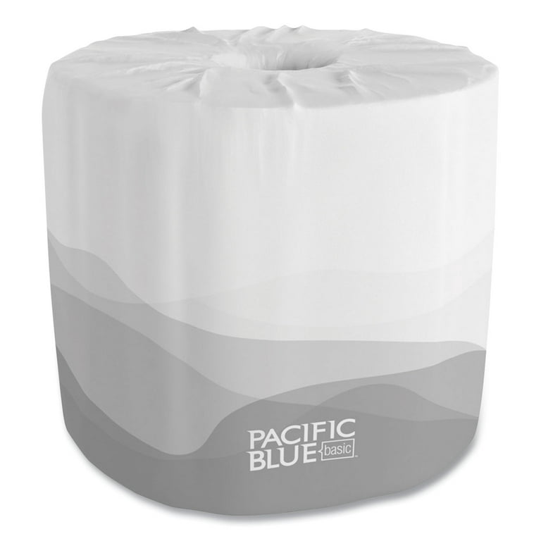Pacific Blue Basic Embossed Bathroom Tissue, Septic Safe, 1-Ply, White, 550/Roll, 80 Rolls/Carton Pacific Blue Basic Embossed Bathroom Tissue, Septic Safe, 1-Ply, White, 550/Roll, 80 Rolls/Carton