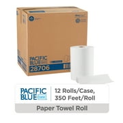 Pacific Blue Basic® Paper Towel Roll by GP PRO (Georgia-Pacific), White, 28706, 350 Feet Per Roll, 12 Rolls Per Case