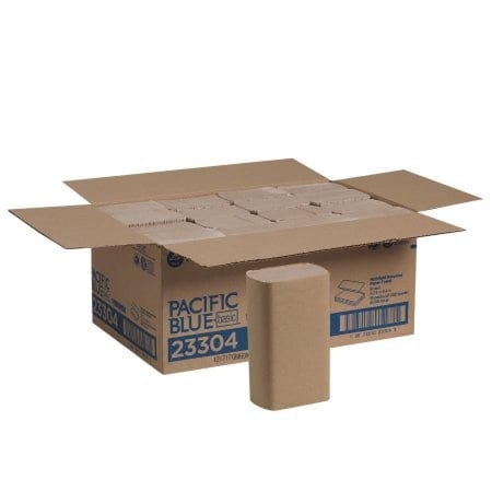 Pacific Blue Basic Multi-Fold Paper Towel, 9.25 Inches x 9-2/5 Inches, Brown, 16 Count