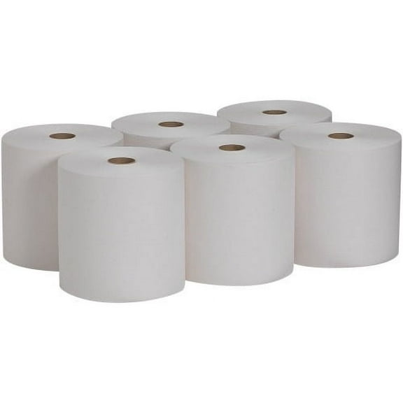 Pacific Blue Basic Recycled Paper Towel Roll by GP PRO 1 Ply - 7.88" x 800 ft - White- 6 / Carton