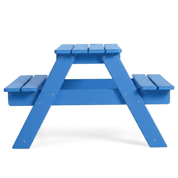 Pacific Blue HDPE Plastic Picnic Bench Table For Indoor And Outdoor Use