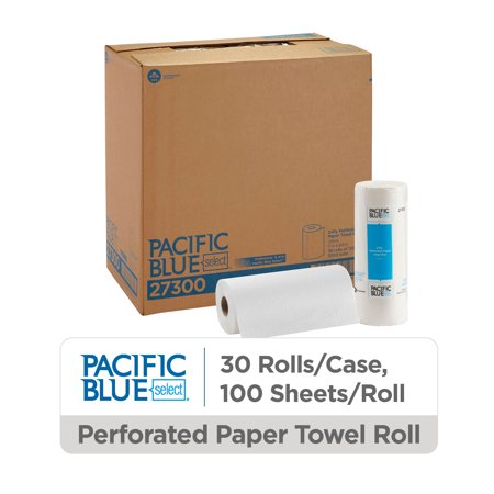 Georgia-Pacific Professional Blue Select 2-Ply Perforated Roll Paper Towels, White, 100 Sheets/Roll, 30 Rolls/Case, GP PRO 27300