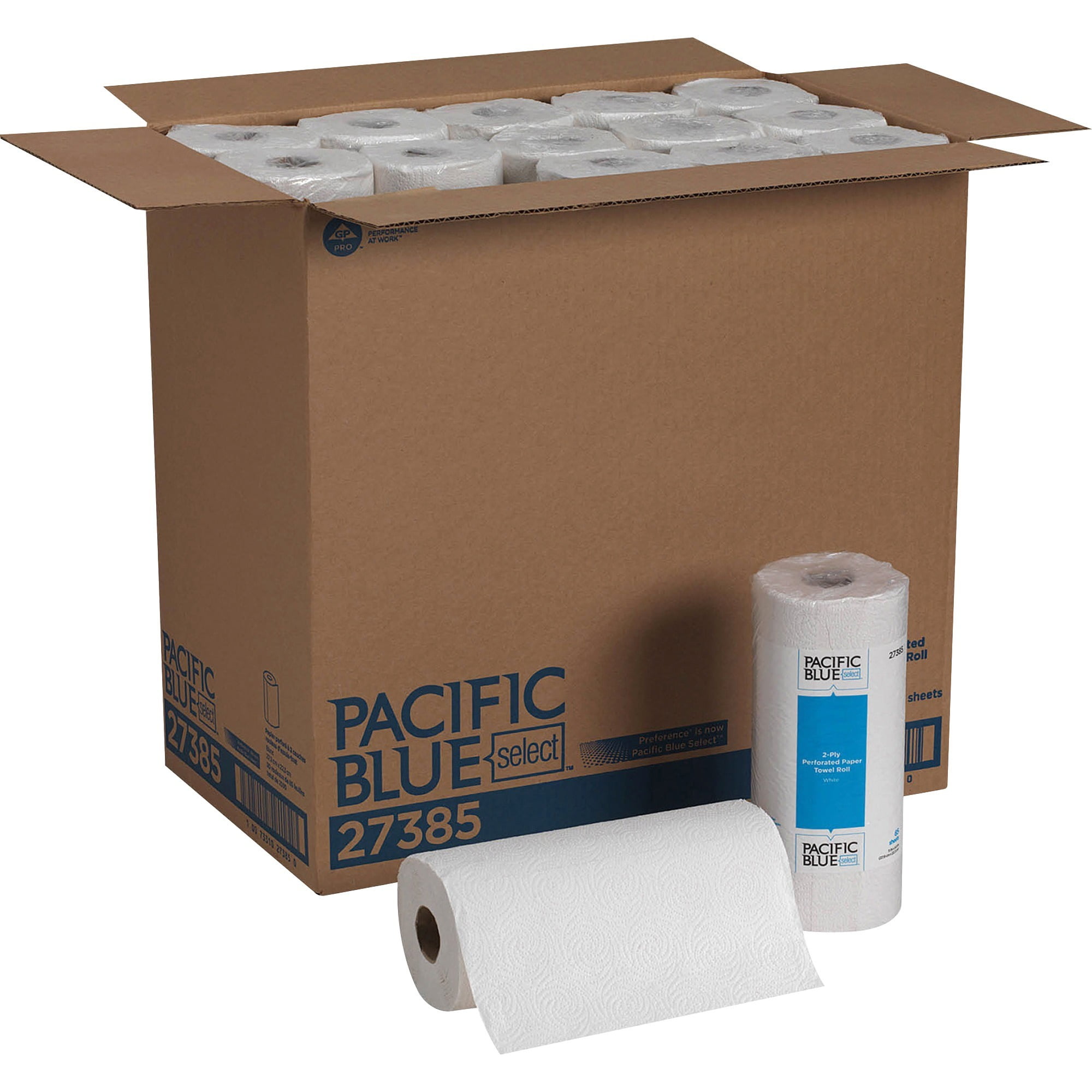 GEORGIA PACIFIC PROFESSIONAL Pacific Blue Select, GPC27385CT, Perforated Paper Towel Roll, 30 / Carton, White
