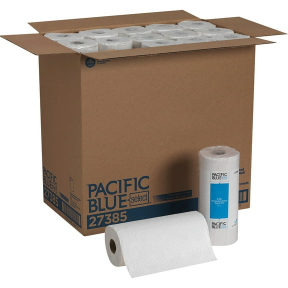 Pacific Blue Select, GPC27385CT, Perforated Paper Towel Roll, 30 / Carton, White