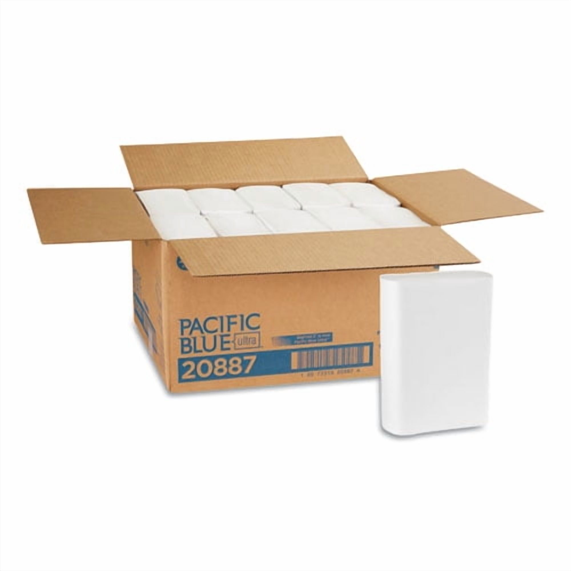 Pacific Blue Ultra Folded Paper Towels, 1-Ply, 10.2 x 10.8, White, 220/Pack, 10 Packs/Carton | Bundle of 2