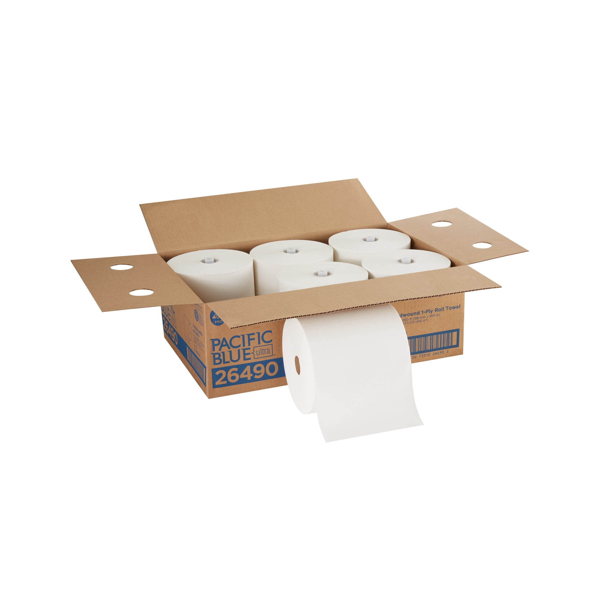 Pacific Blue Ultra Paper Towel Rolls, High Capacity Rooll, 7-7/8 Inch x 1150 Foot, White, 6 Count