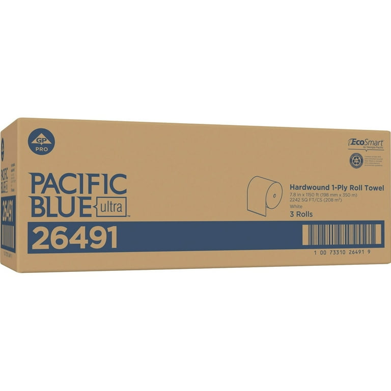 Hardwound Paper Towels, 1-Ply, 7.87 x 800 ft, White, 6 Rolls/Carton Hardwound Paper Towels, 1-Ply, 7.87 x 800 ft, White, 6 Rolls/Carton